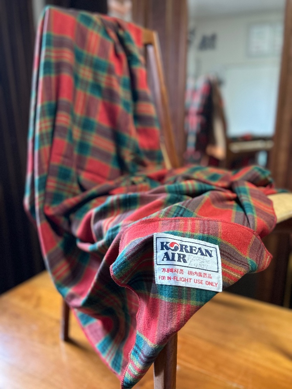 Vintage Korean Air In-Flight Use Blanket